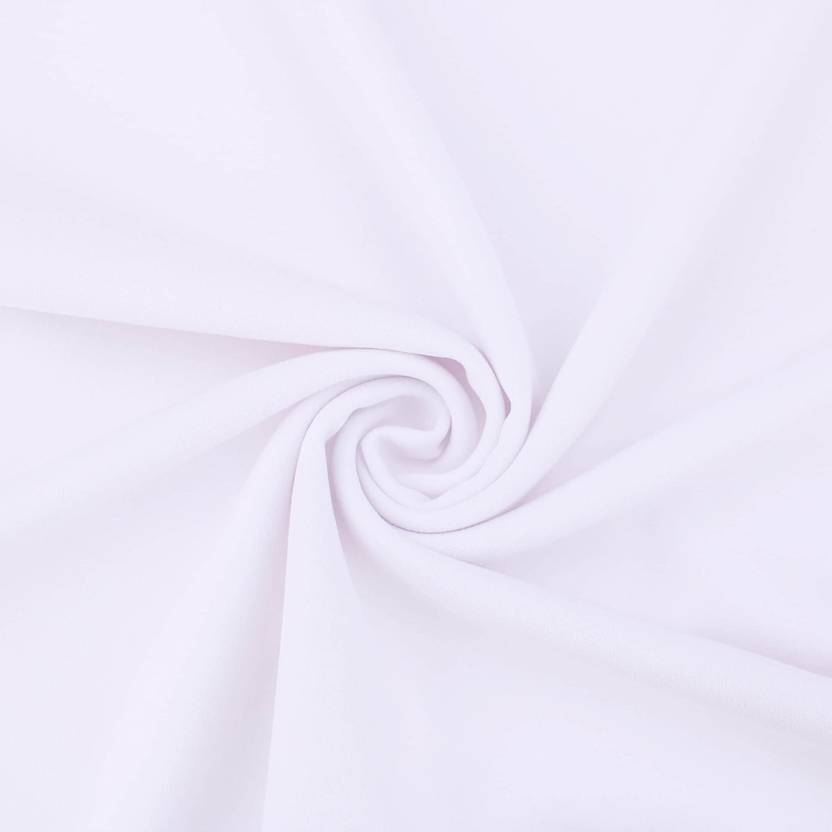 Medium weight stretch double jersey scuba crepe dress fabric White