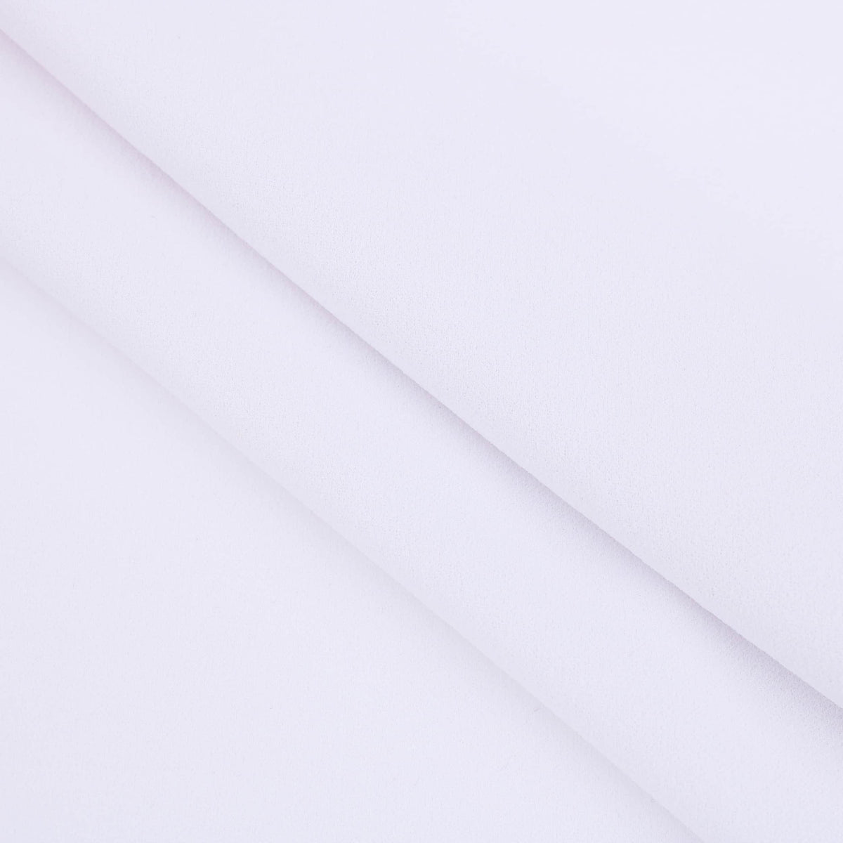 Medium weight stretch double jersey scuba crepe dress fabric White