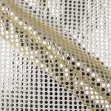 stuck on sequins on shinny see through backing fabric Gold