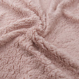 super soft sherpa teddy wool look fabric Baby Pink