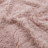 super soft sherpa teddy wool look fabric Baby Pink