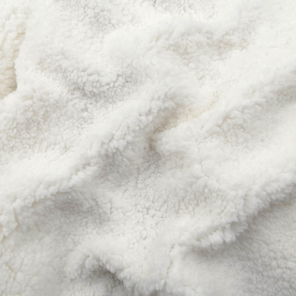 super soft sherpa teddy wool look fabric Ecru