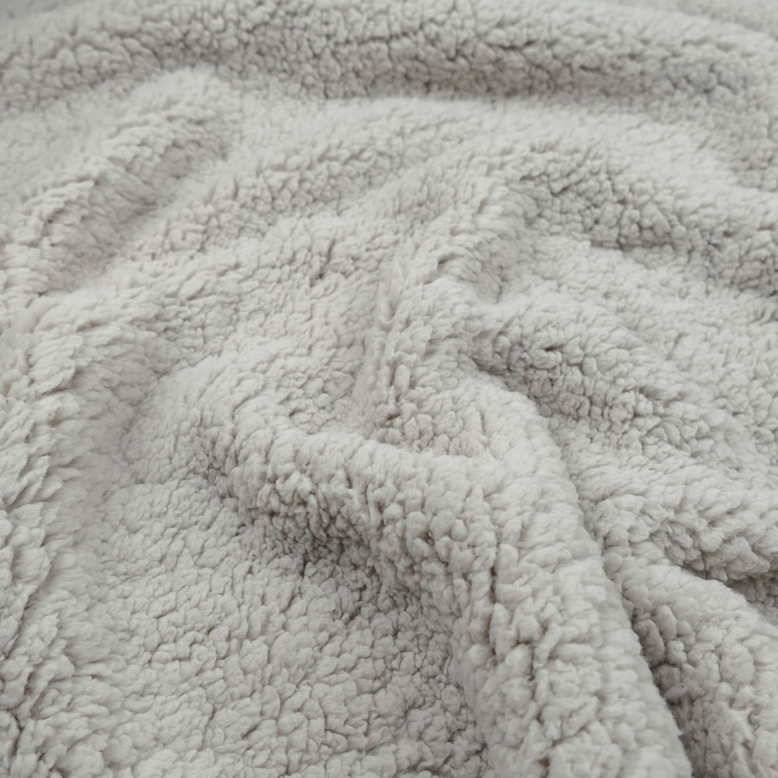 Sherpa Teddy Knitted Faux Fur - Grey