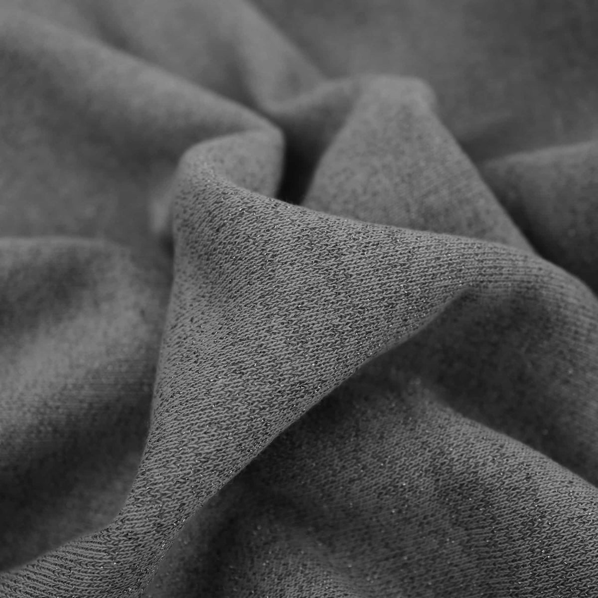 warm sparkling cotton jersey sweatshirt dressmaking women kids fabric Grey
