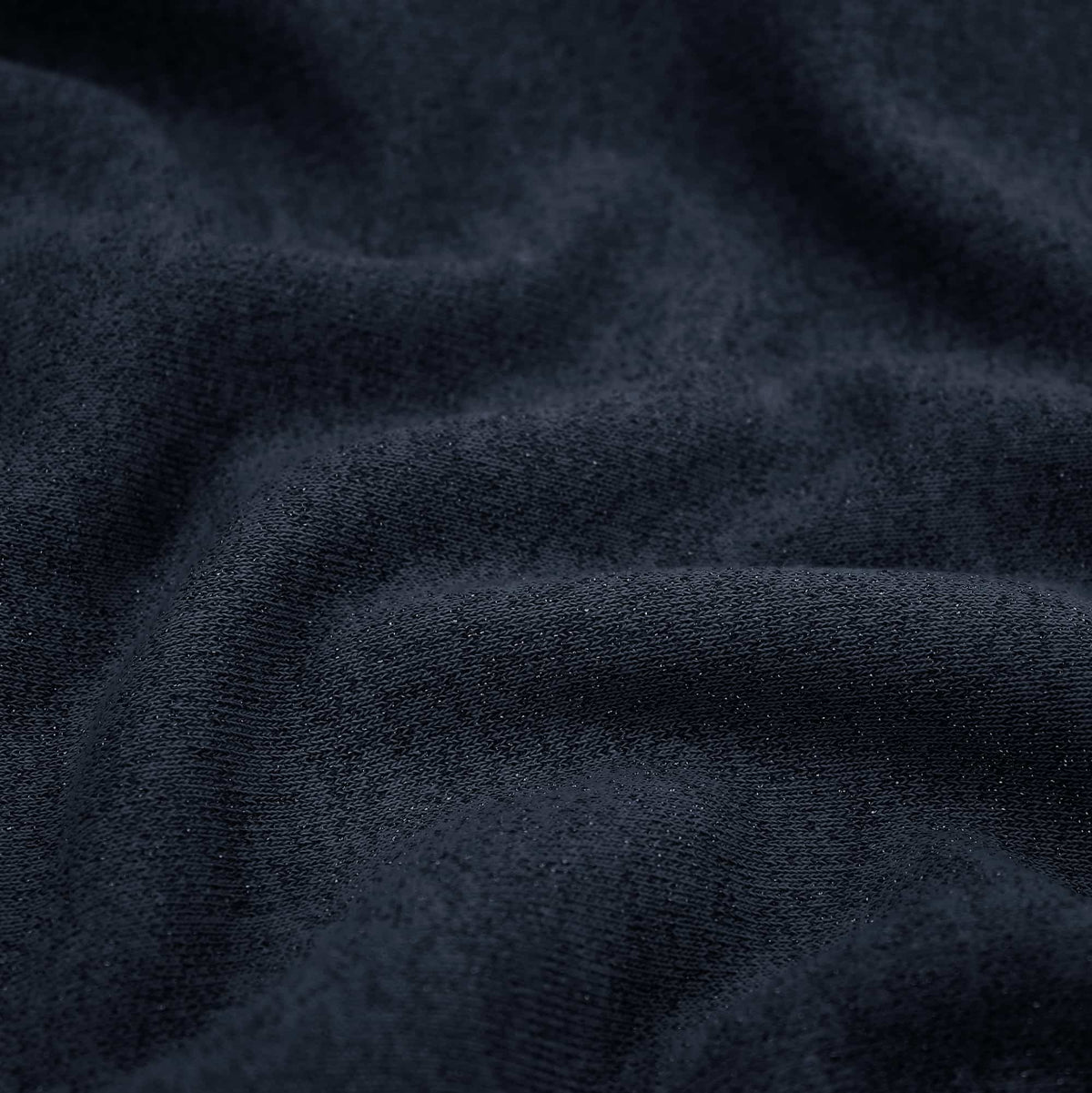 warm sparkling cotton jersey sweatshirt dressmaking women kids fabric Navy
