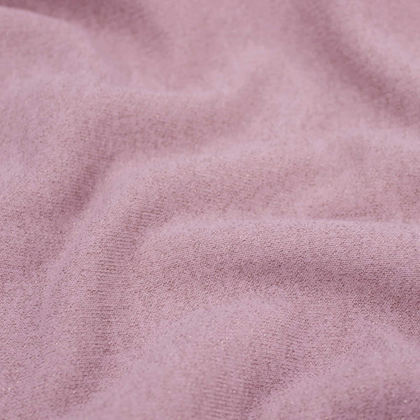 warm sparkling cotton jersey sweatshirt dressmaking women kids fabric Pink