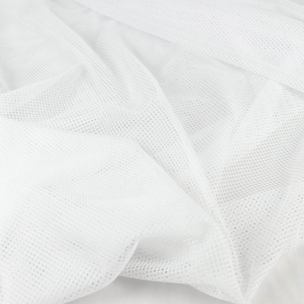 lightweight athletic sports polyester lining mesh fabric White