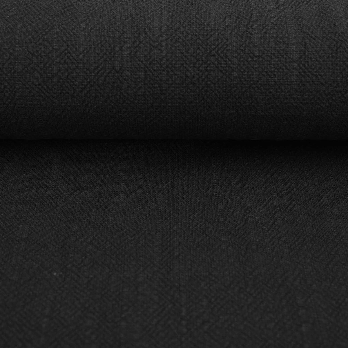 Stone washed Pure 100% Linen Natural Dressmaking Dress Trouser Heavy Weight Textured Drape Sustainable Fabric Material Woven Black