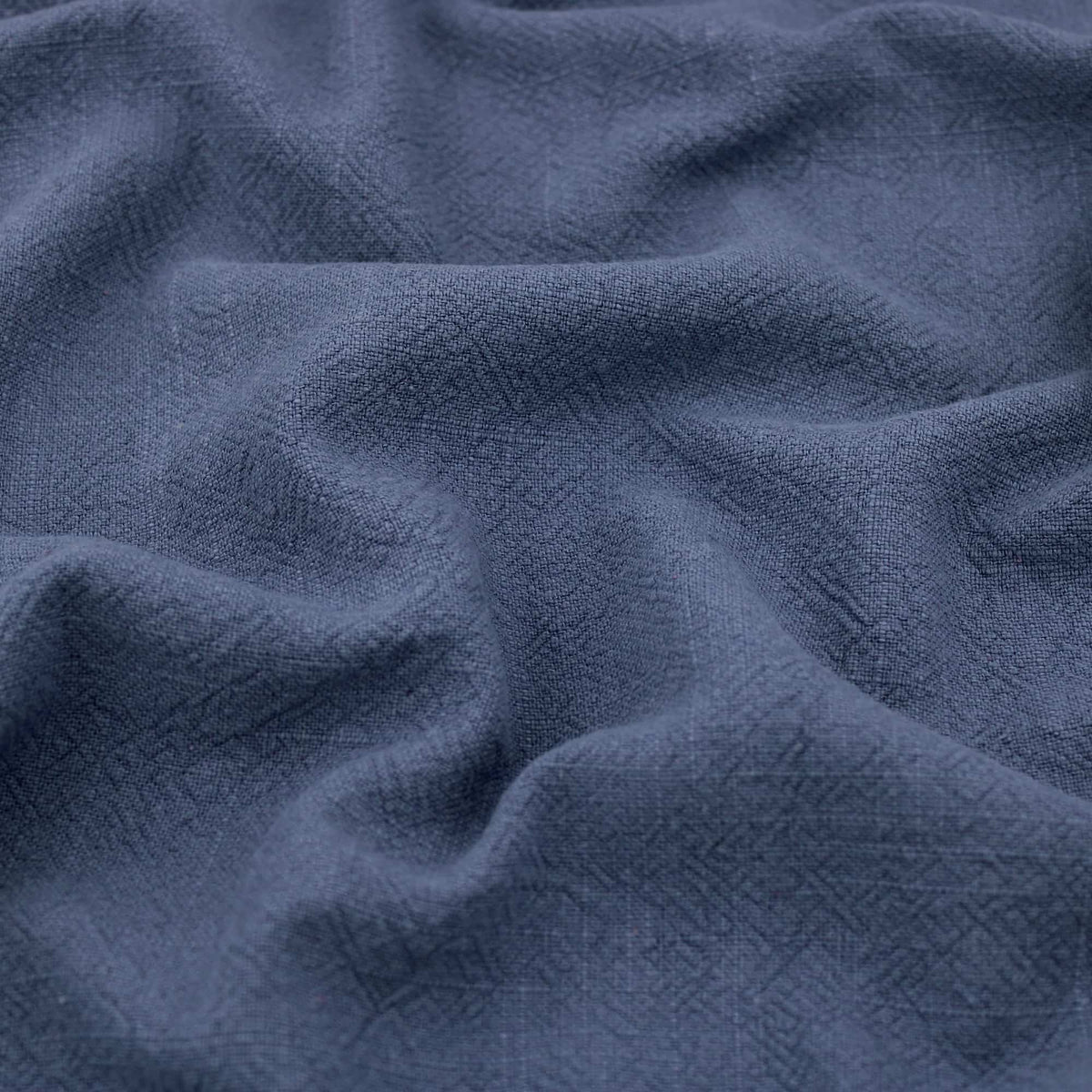 Stone washed Pure 100% Linen Natural Dressmaking Dress Trouser Heavy Weight Textured Drape Sustainable Fabric Material Woven Denim