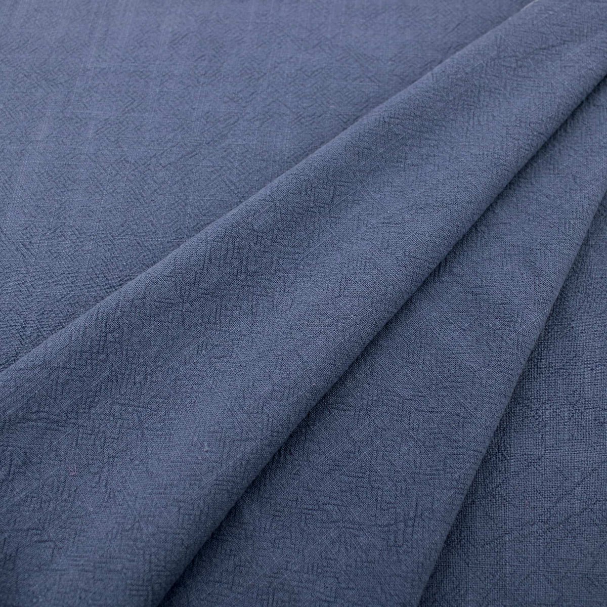Stone washed Pure 100% Linen Natural Dressmaking Dress Trouser Heavy Weight Textured Drape Sustainable Fabric Material Woven Denim