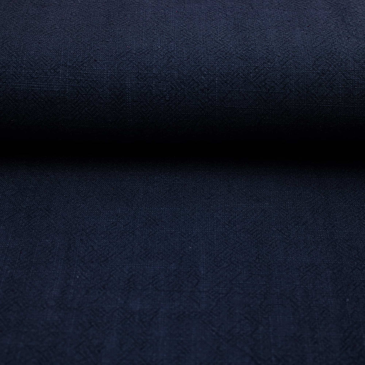 Stone washed Pure 100% Linen Natural Dressmaking Dress Trouser Heavy Weight Textured Drape Sustainable Fabric Material Woven Navy