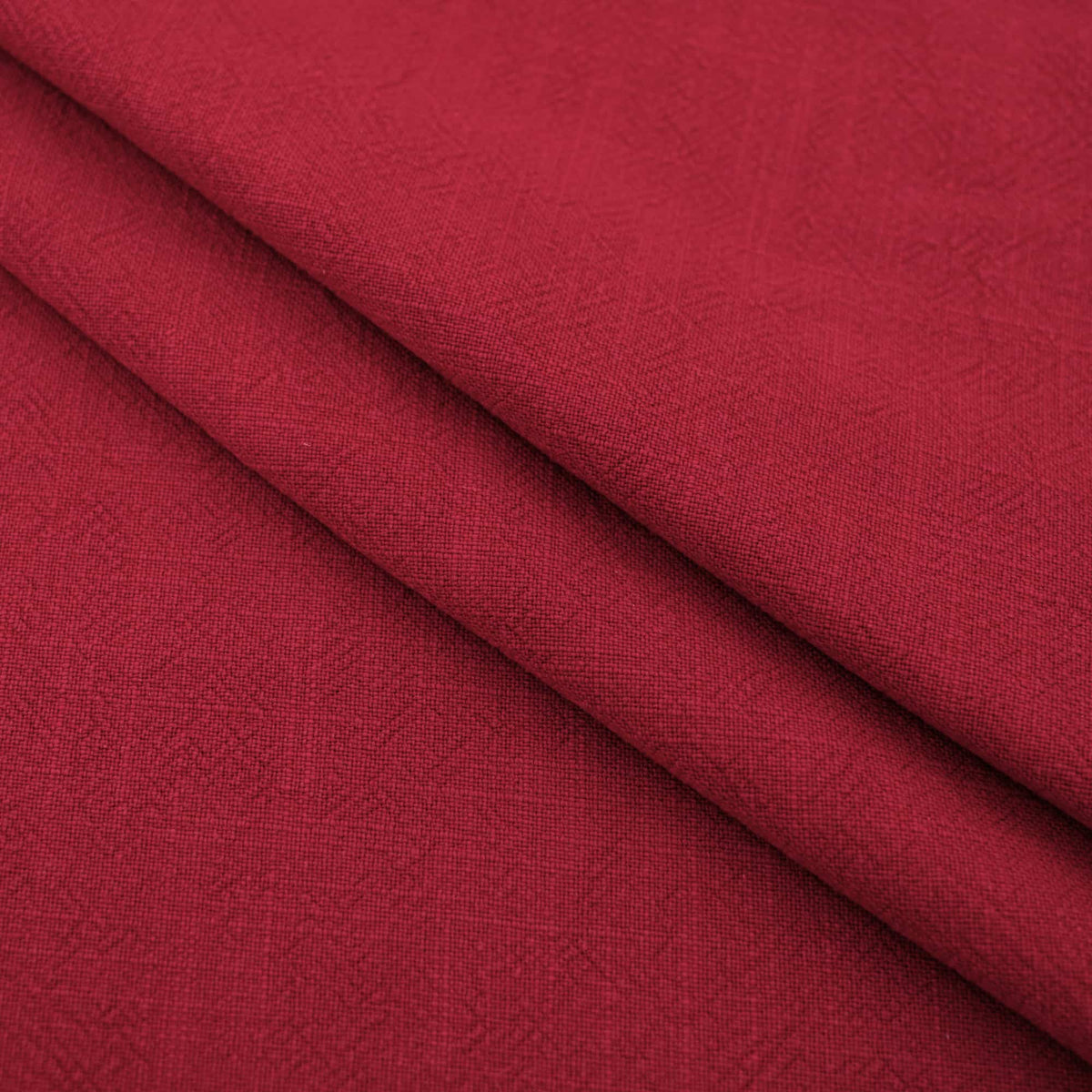 Stone washed Pure 100% Linen Natural Dressmaking Dress Trouser Heavy Weight Textured Drape Sustainable Fabric Material Woven Red