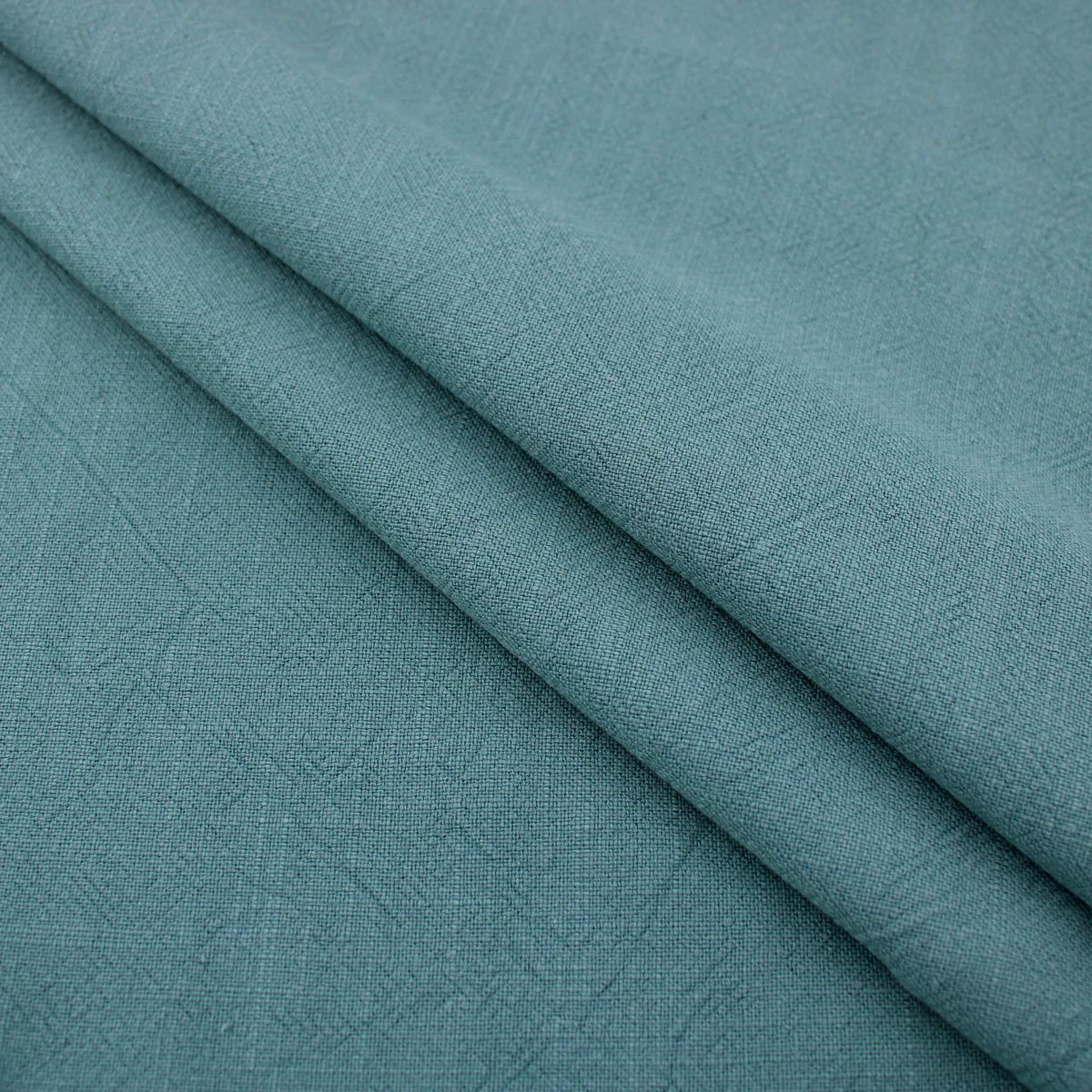 Stone washed Pure 100% Linen Natural Dressmaking Dress Trouser Heavy Weight Textured Drape Sustainable Fabric Material Woven Teal