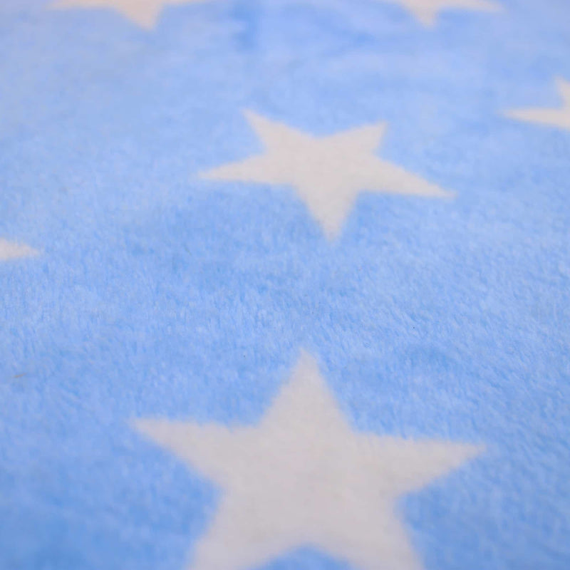 soft pattern plush cuddle kids fleece fabric Blue Star