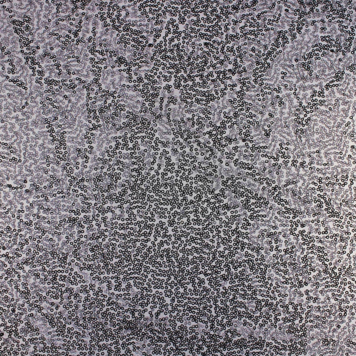 tiny sequins on mesh fabric for party dressmaking Black