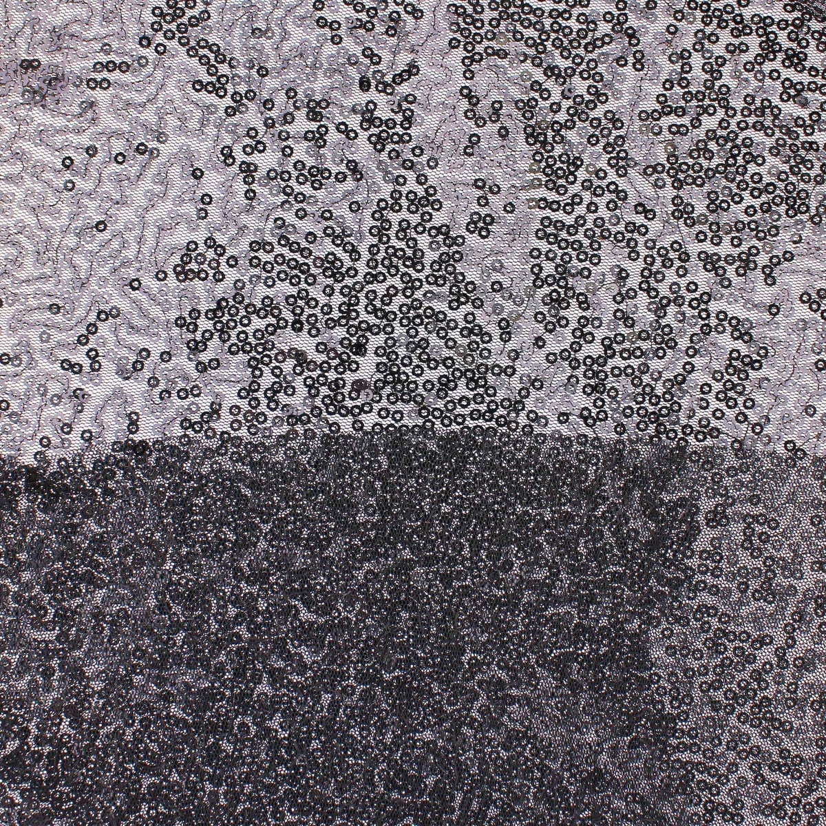 tiny sequins on mesh fabric for party dressmaking Black