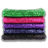 tiny sequins on mesh fabric for party dressmaking Black