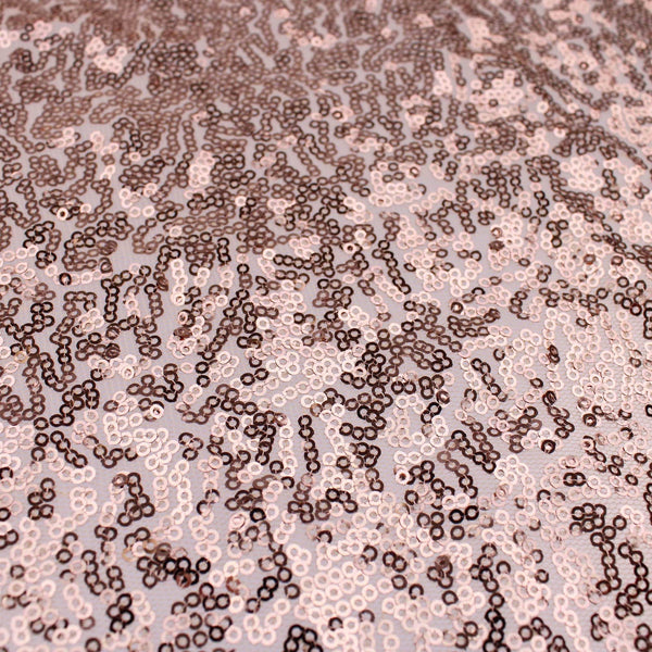 tiny sequins on mesh fabric for party dressmaking Bronze