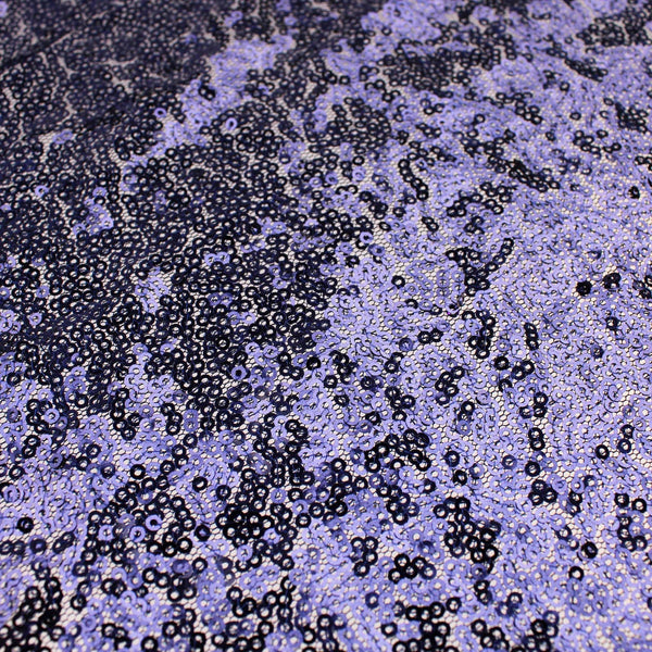 tiny sequins on mesh fabric for party dressmaking Navy
