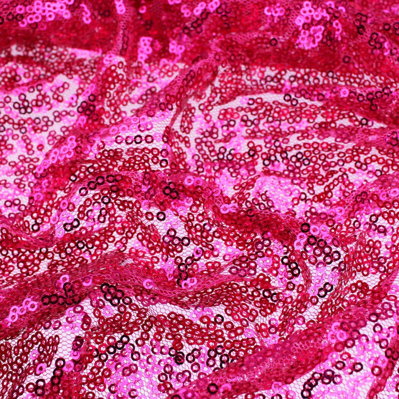 tiny sequins on mesh fabric for party dressmaking Pink