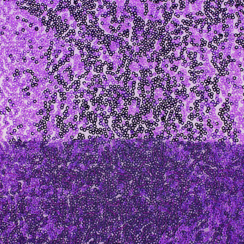 tiny sequins on mesh fabric for party dressmaking Purple