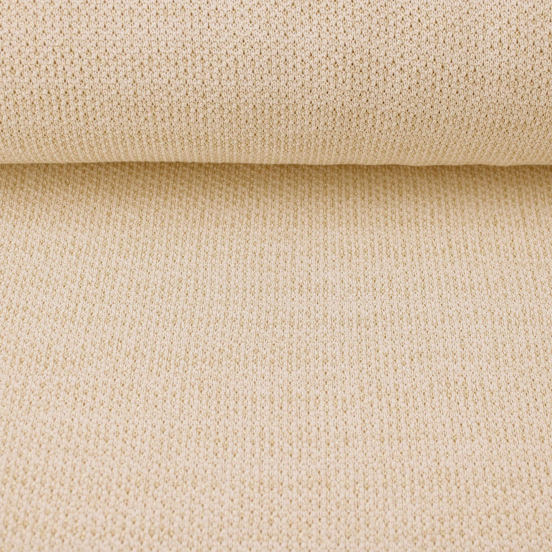 Thick Cotton Modal Lurex Stretch Knit Fabric Textured Jumper Sweater Warm Material  Cream