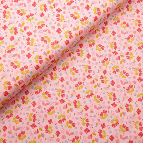 100% cotton poplin soft dressmaking light fabric Pink