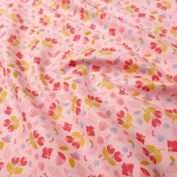 100% cotton poplin soft dressmaking light fabric Pink