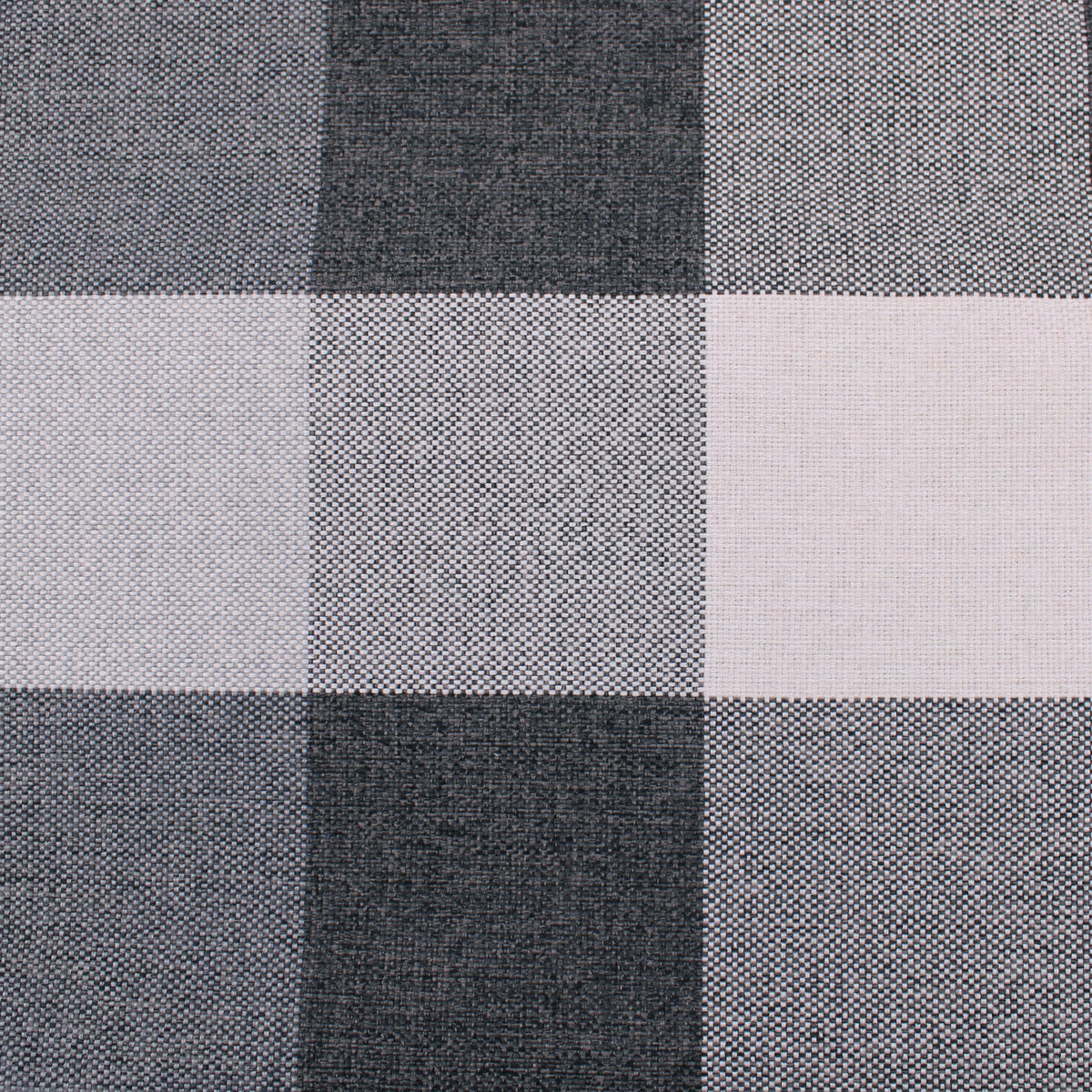 plain weave checked upholstery fabric Charcoal