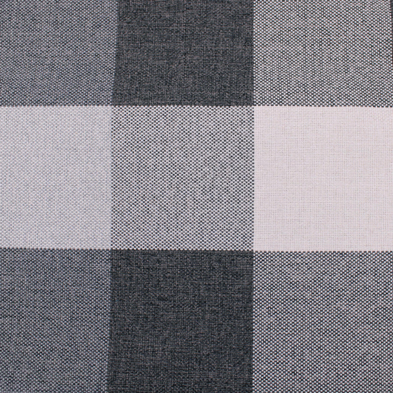 plain weave checked upholstery fabric Charcoal