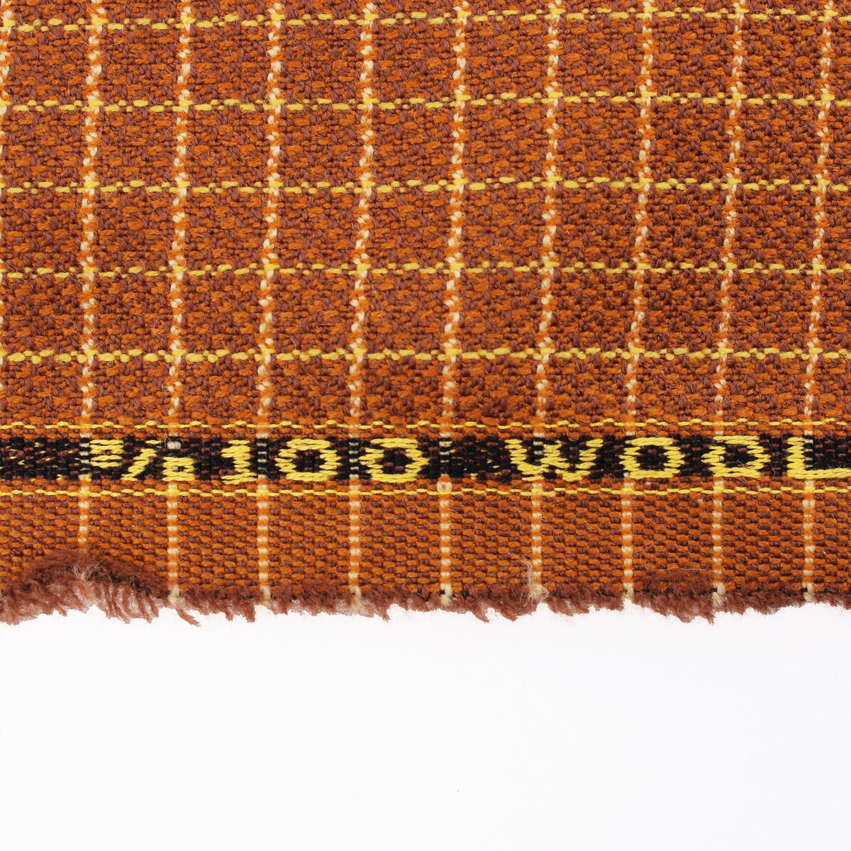 pure wool checked tailoring fabric Warm Brown