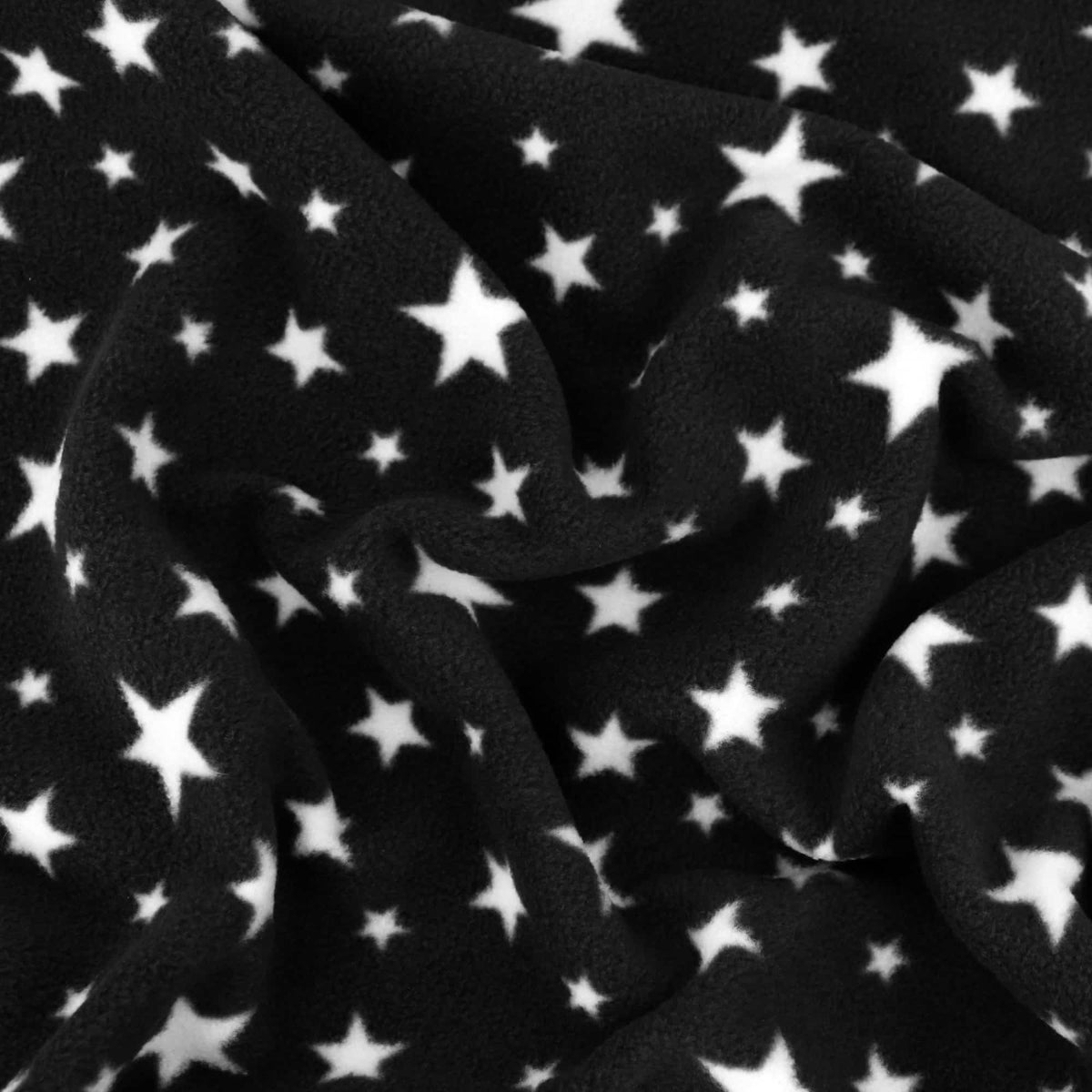 soft pattern anti pill polar fleece cosy kids pets fabric Black