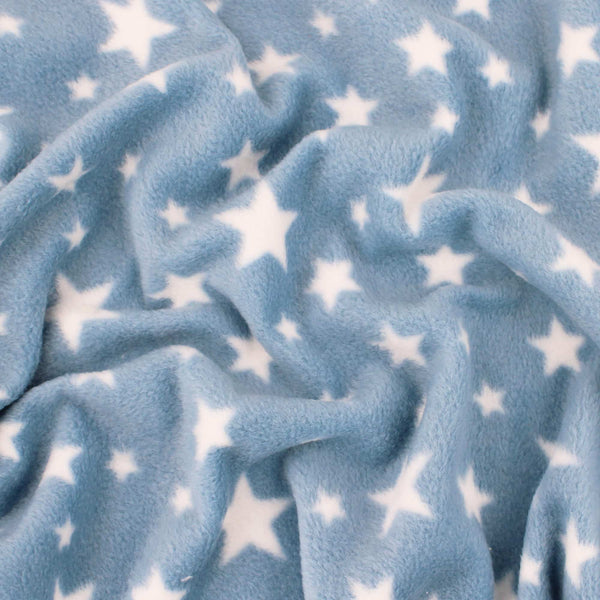 soft pattern anti pill polar fleece cosy kids pets fabric Blue