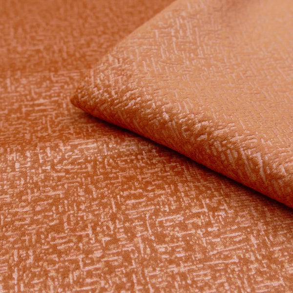 velvety smooth furnishing textured chenille fabric Brique