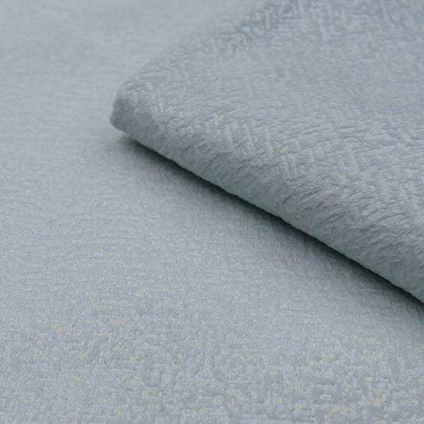 velvety smooth furnishing textured chenille fabric Ice Blue