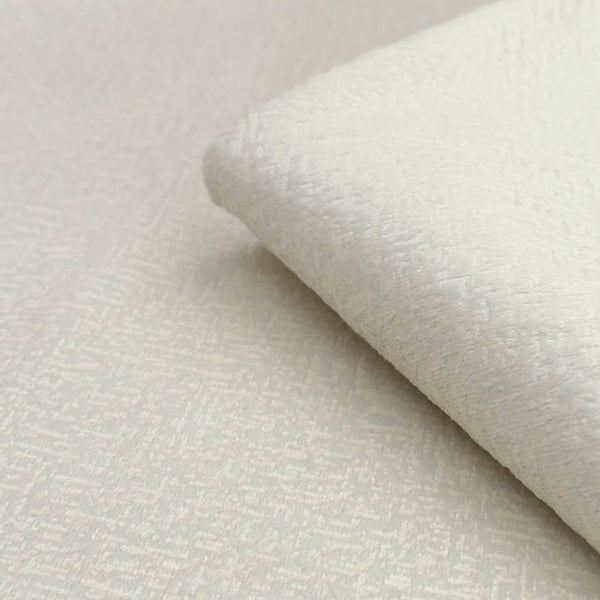 velvety smooth furnishing textured chenille fabric Ivory