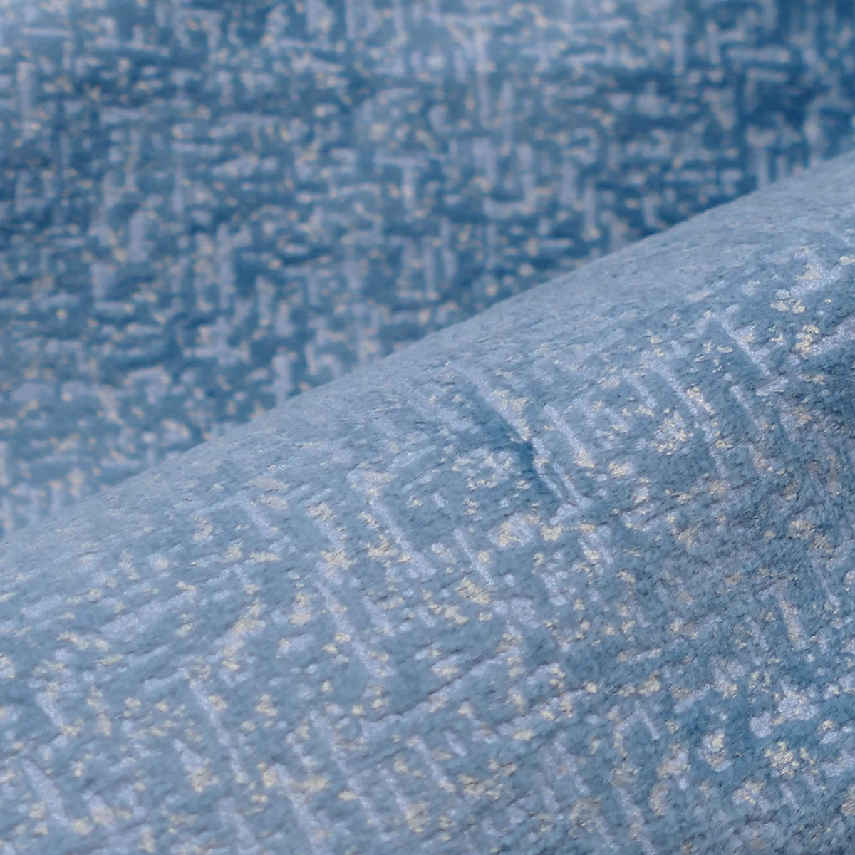 velvety smooth furnishing textured chenille fabric Petrol