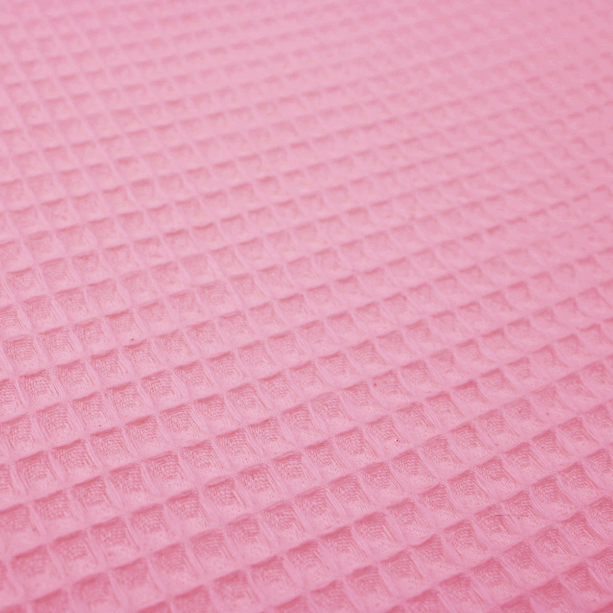 soft towelling woven cotton waffle fabric Pink