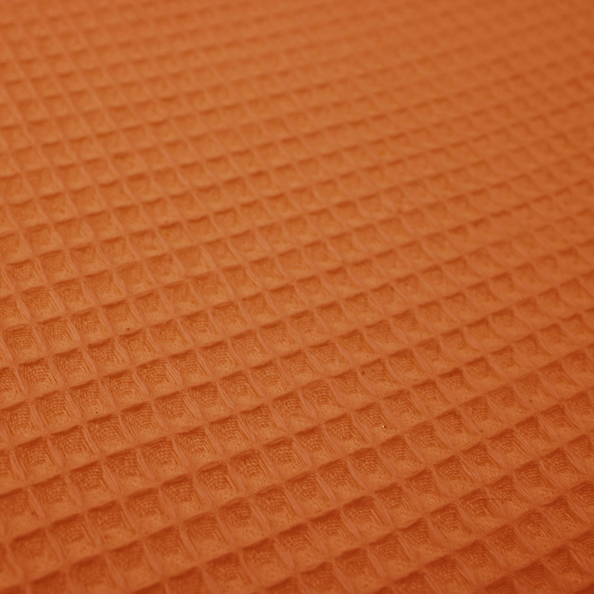 soft towelling woven cotton waffle fabric Rust