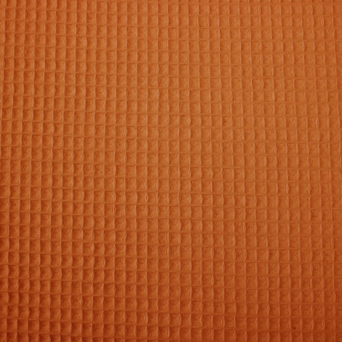 soft towelling woven cotton waffle fabric Rust