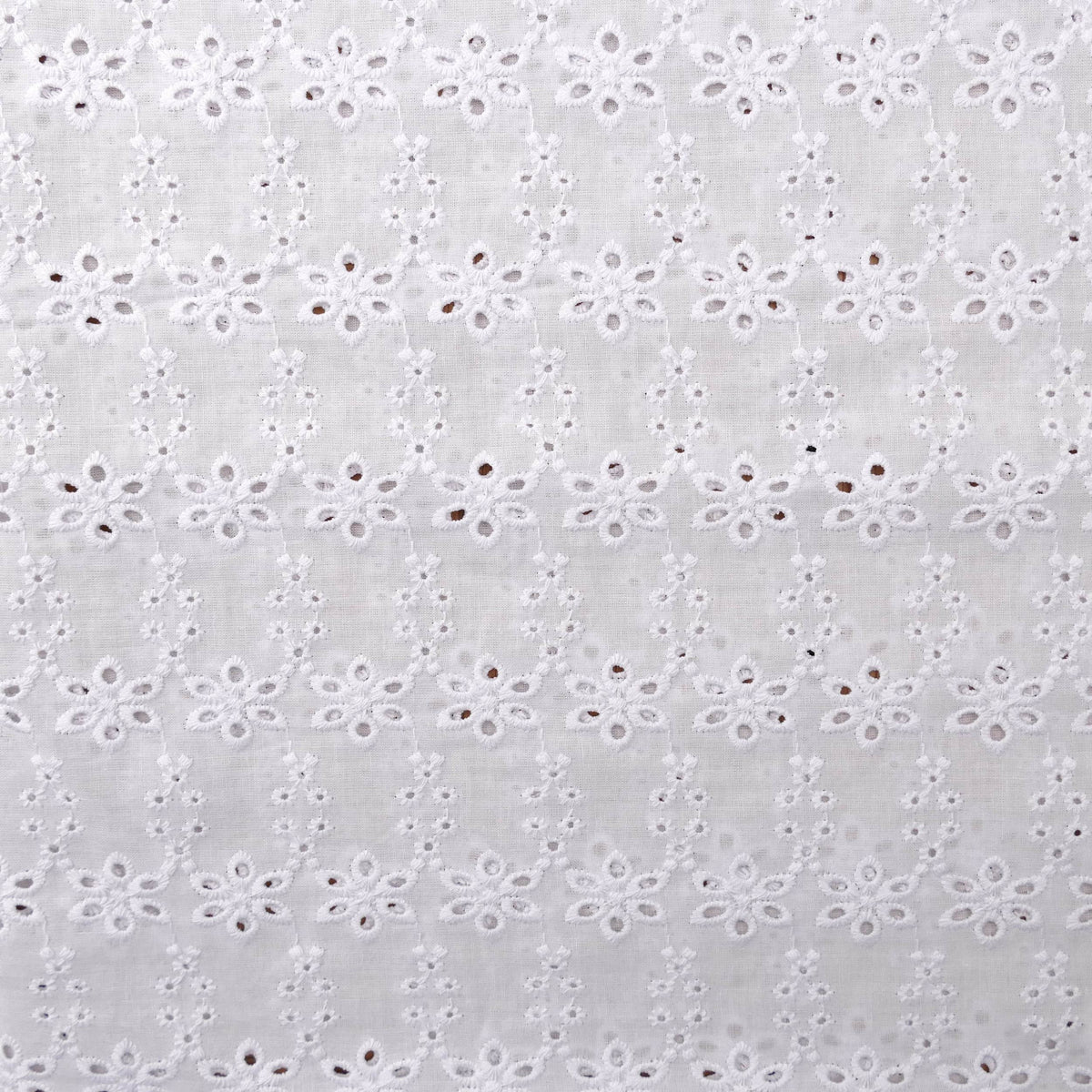 embroidered pure cotton dressmaking women kids fabric 6 Petal Flower