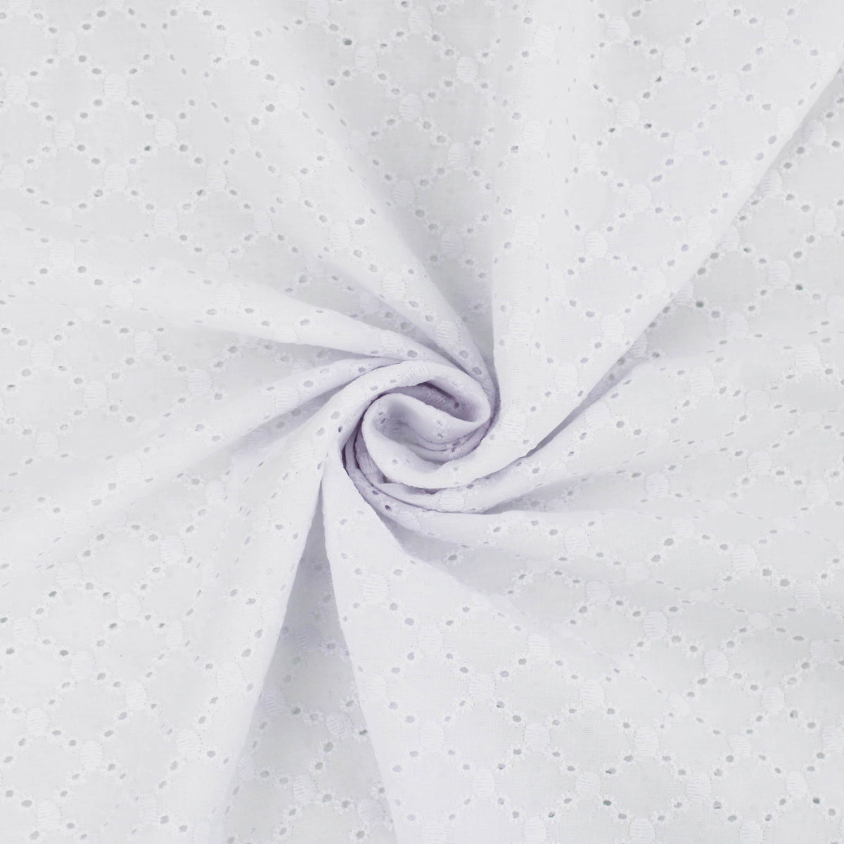 embroidered pure cotton dressmaking women kids fabric Dotty Grid
