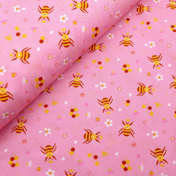 100% cotton poplin soft dressmaking light fabric Rose