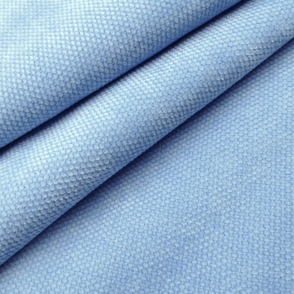 Smooth chenille soft furnishing upcycling fabric Ice Blue