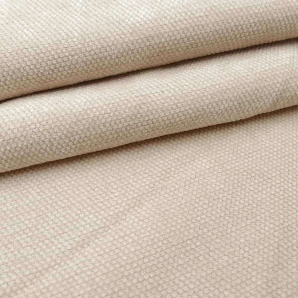 Smooth chenille soft furnishing upcycling fabric Natural