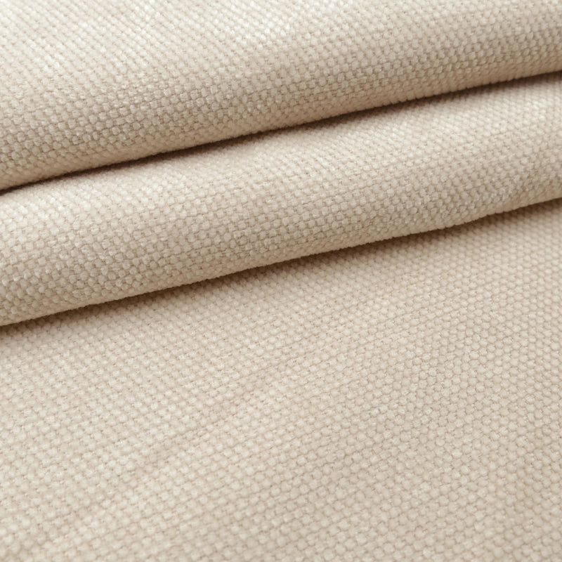 Smooth chenille soft furnishing upcycling fabric Natural