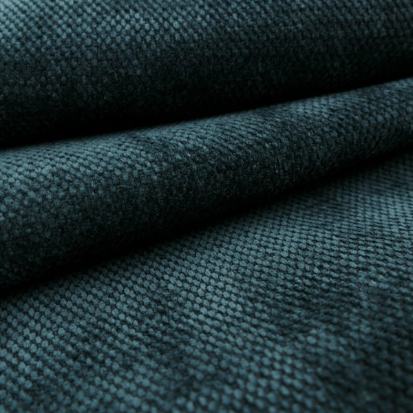 Smooth chenille soft furnishing upcycling fabric Petrol
