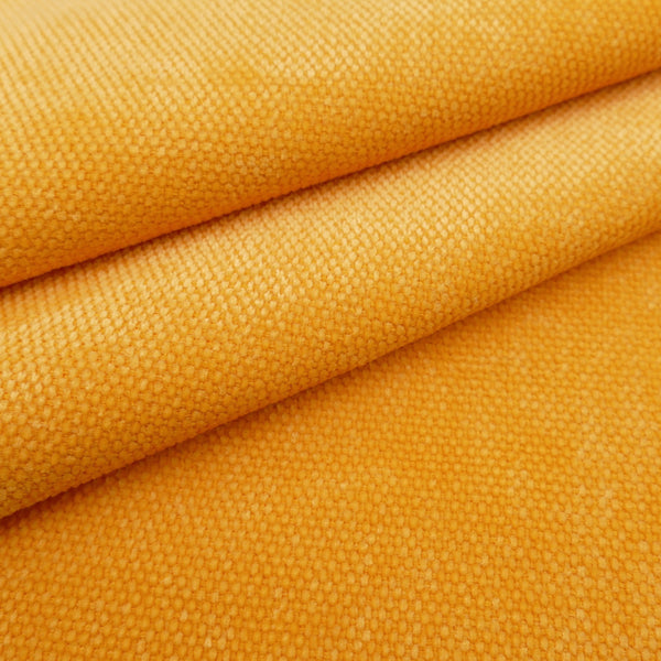 Smooth chenille soft furnishing upcycling fabric Sunglow