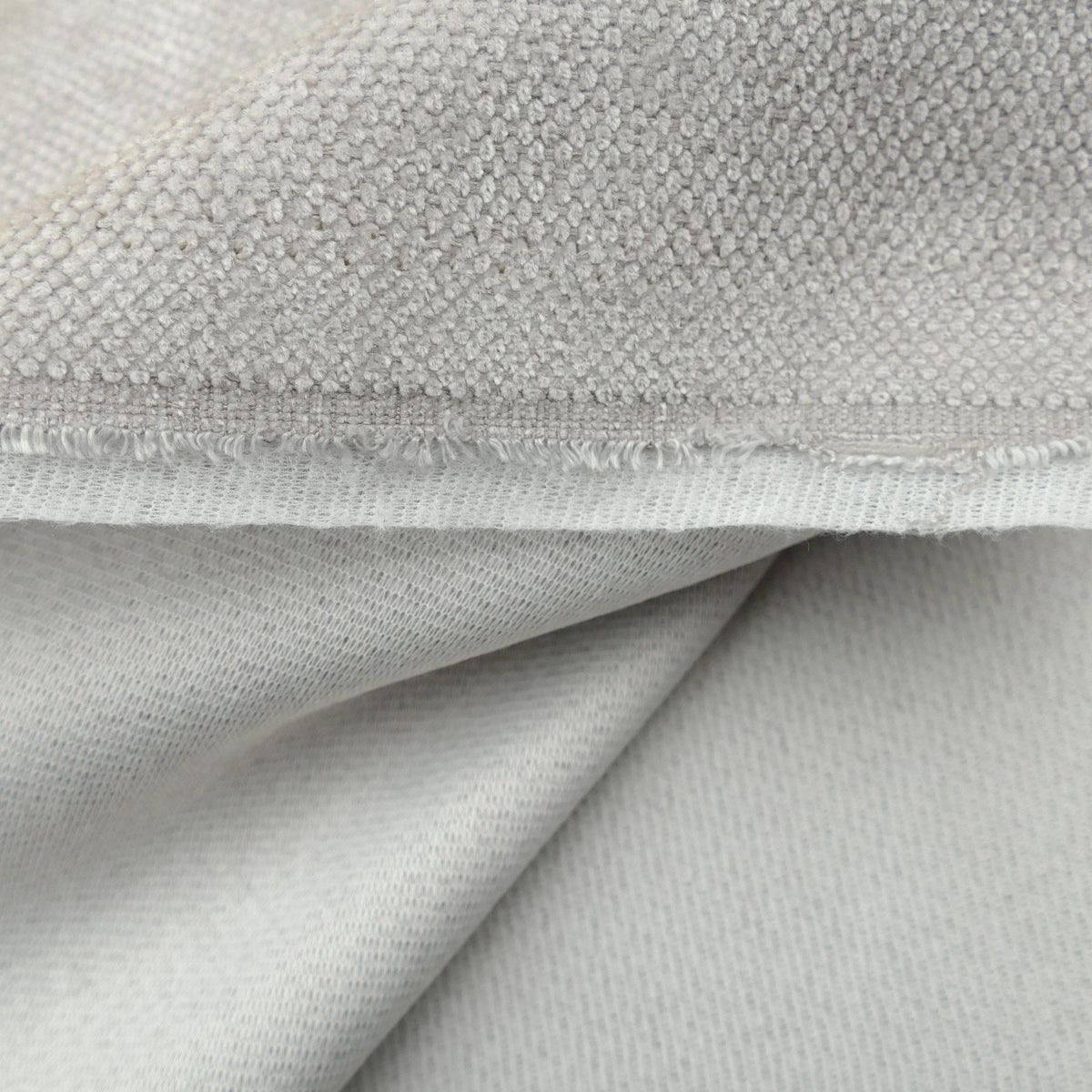 Smooth chenille soft furnishing upcycling fabric Timberwolf