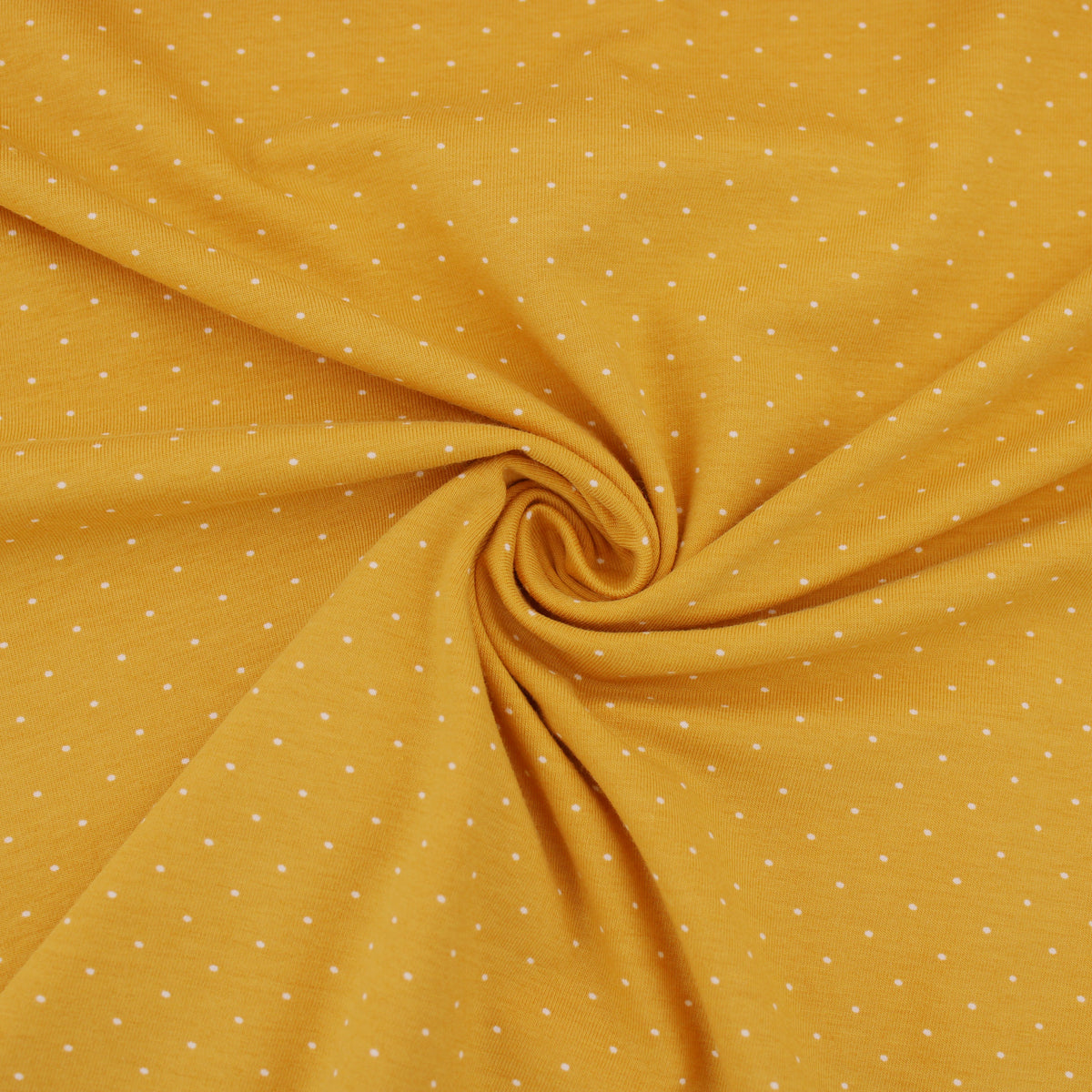 Teeny Tiny Spots Cotton Jersey - Mustard Yellow